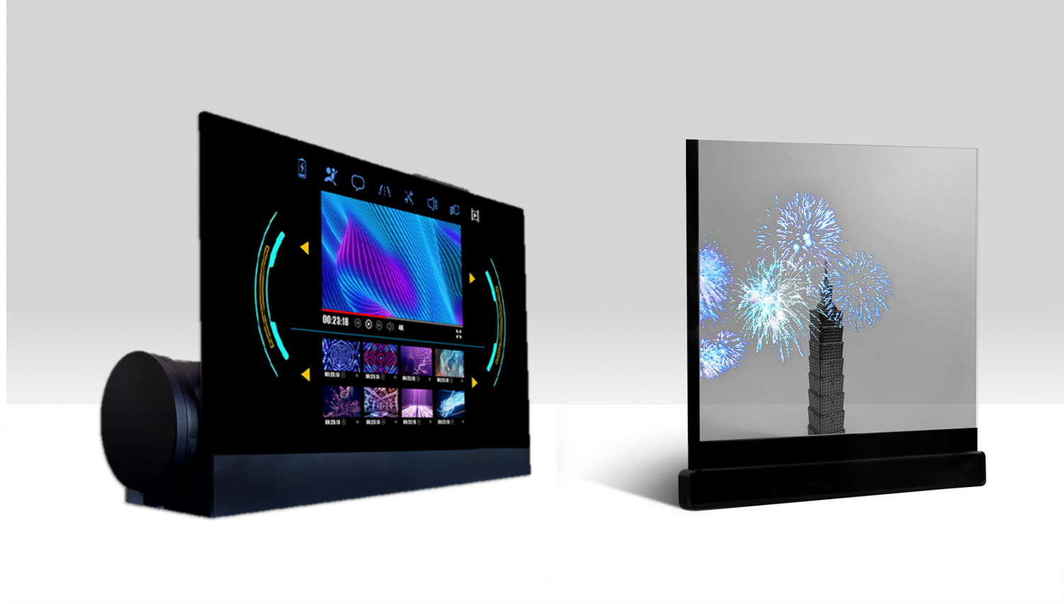 可捲式、折疊性、高透明